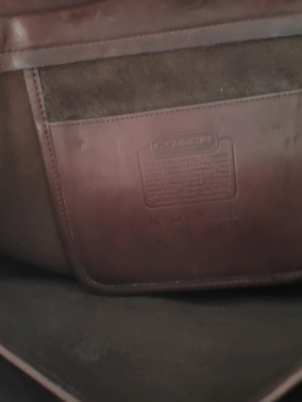 Vintage Coach USA Brown Leather Briefcase 059-0038 Turnlock Work Bag Classic